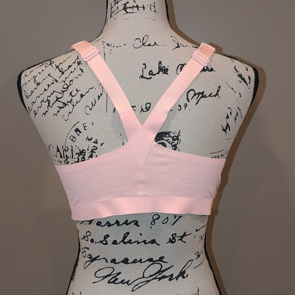 Victoria's Secret Zip up Sports Bra 36C Pink - Picture 2 of 5